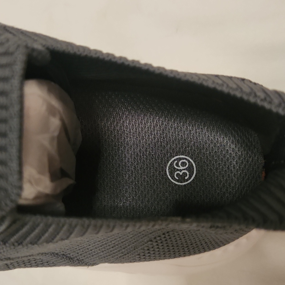 NEW AKK grey shoes sneakers walking slip on tennis casual athletic gym work - Picture 10 of 14